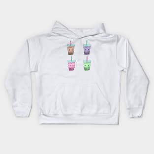 Cute Bubble Tea Friends Kids Hoodie